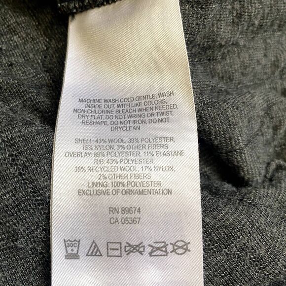 Mountain Hardwear Full Zip Jacket Wool Polyester Blend Black Women's Size XL - Picture 5 of 5